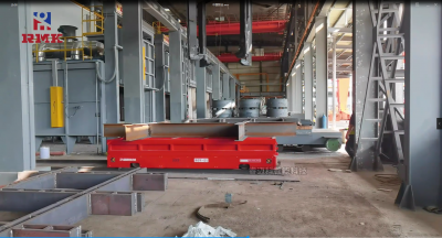 Automated Rail transfer cart Apply Foundry Industry